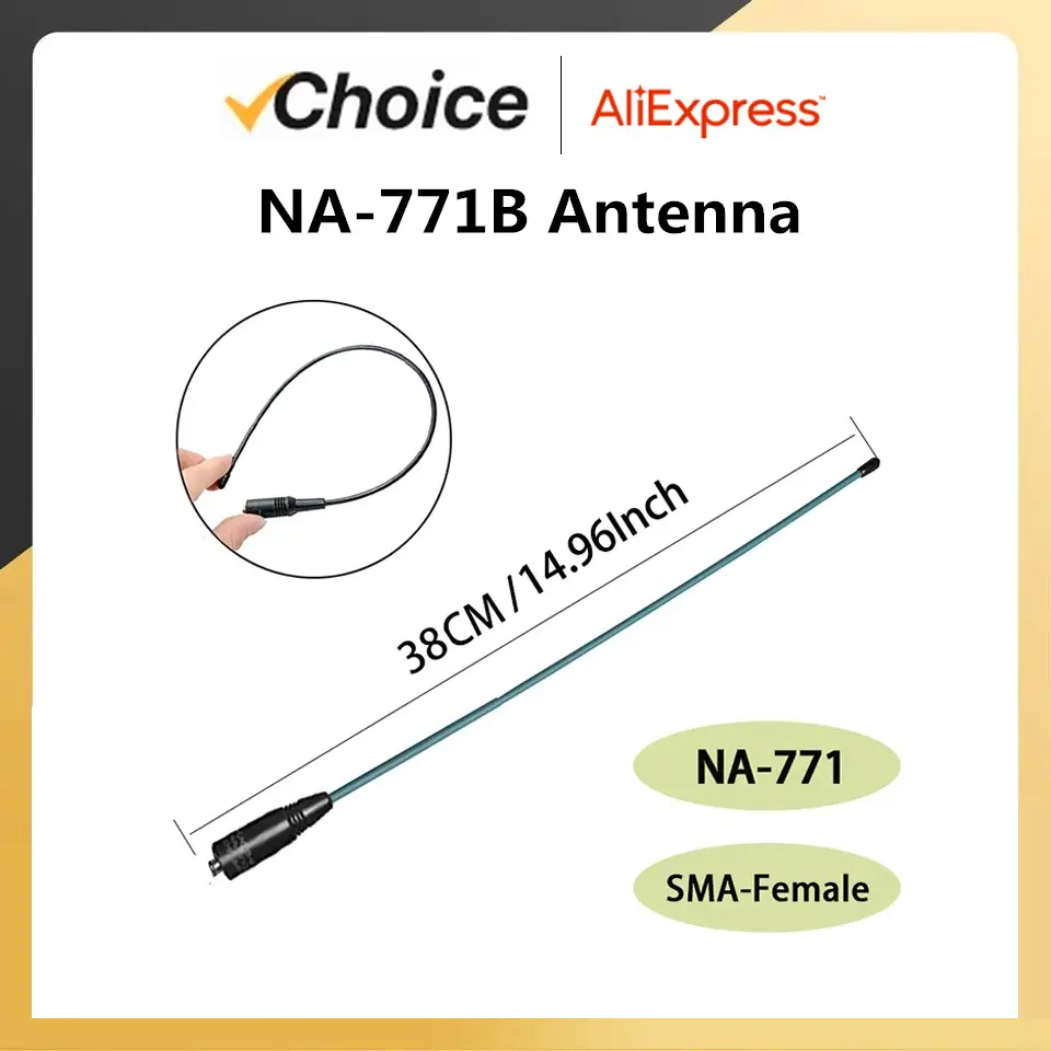 NA-771 Antenna Tri-Band VHF/UHF Antenna For Baofeng Radios UV-18 Pro Max UV-17 Pro V2 Walkie Talkie SMA-Female Multi-color UV-21