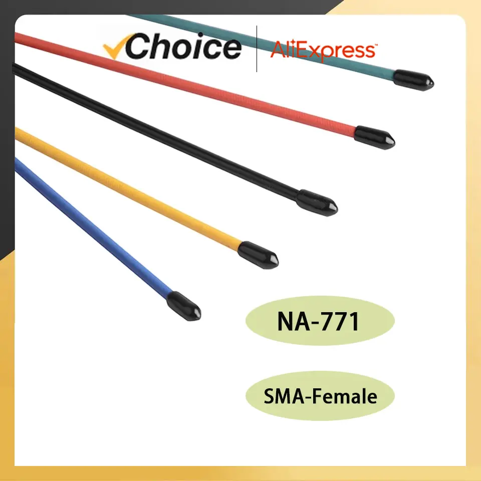 NA-771 Antenna Tri-Band VHF/UHF Antenna For Baofeng Radios UV-18 Pro Max UV-17 Pro V2 Walkie Talkie SMA-Female Multi-color UV-21