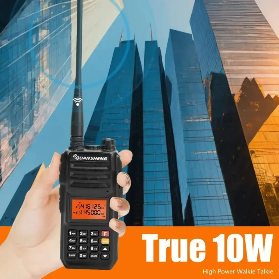 Quansheng TG-UV2 Plus 10W Long Range Superheterodyne Walkie Talkie Dual Band 136-174&400-470mhz Flashligh 4000mah FM TG UV2 Plus