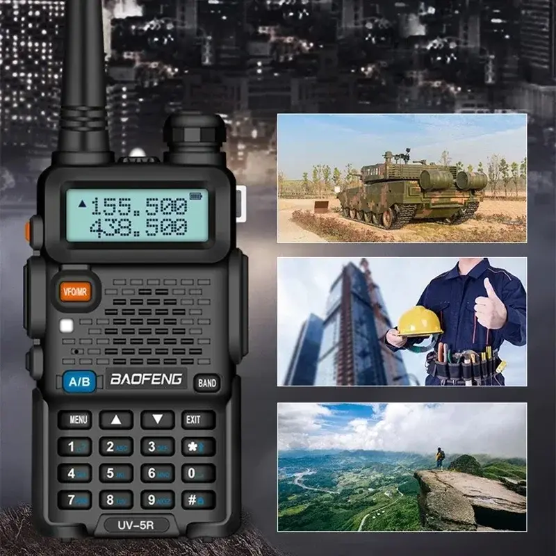 Baofeng UV-5R 8W Walkie Talkie Dual Band VHF UHF 136-174/400-520Mhz Two Way Radio 128 Channels FM Portable CB Ham Military Radio