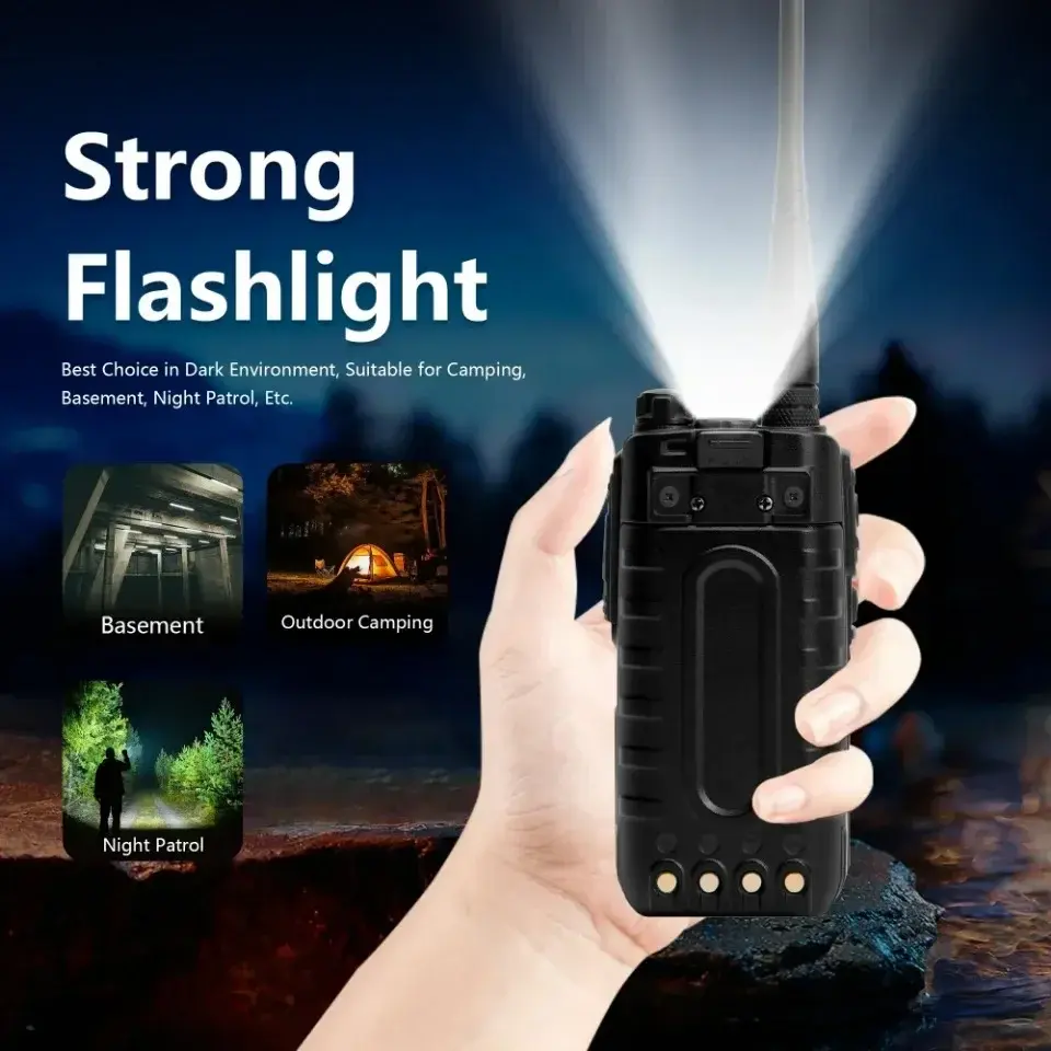Quansheng TG-UV2 Plus 10W Long Range Superheterodyne Walkie Talkie Dual Band 136-174&400-470mhz Flashligh 4000mah FM TG UV2 Plus