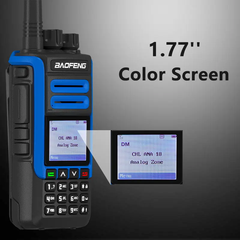 Baofeng DR-1802U Walkie Talkie DMR Radio AES256 Encryption 5W 2200mah 1024Channels UHF 400-470MHZ Long Range Communication Radio