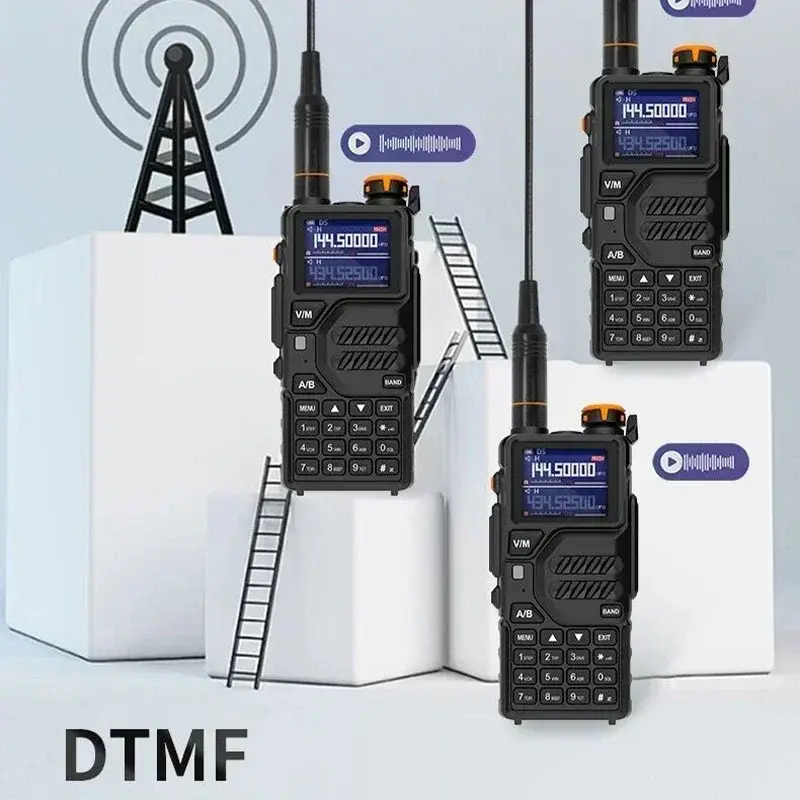 Baofeng Walkie Talkie K5 Pro Max 12W UHF VHF High Capacity Six-Band NOAA Long Range Noise Reduction 999Chanels BF-UVK5M CB Radio