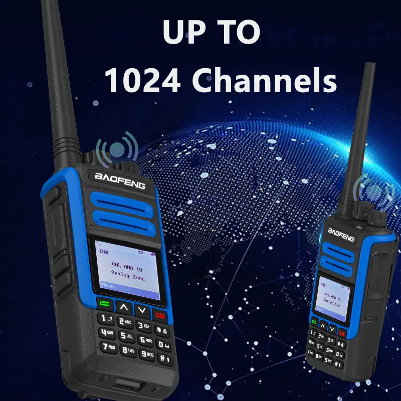 Baofeng DR-1802U Walkie Talkie DMR Radio AES256 Encryption 5W 2200mah 1024Channels UHF 400-470MHZ Long Range Communication Radio