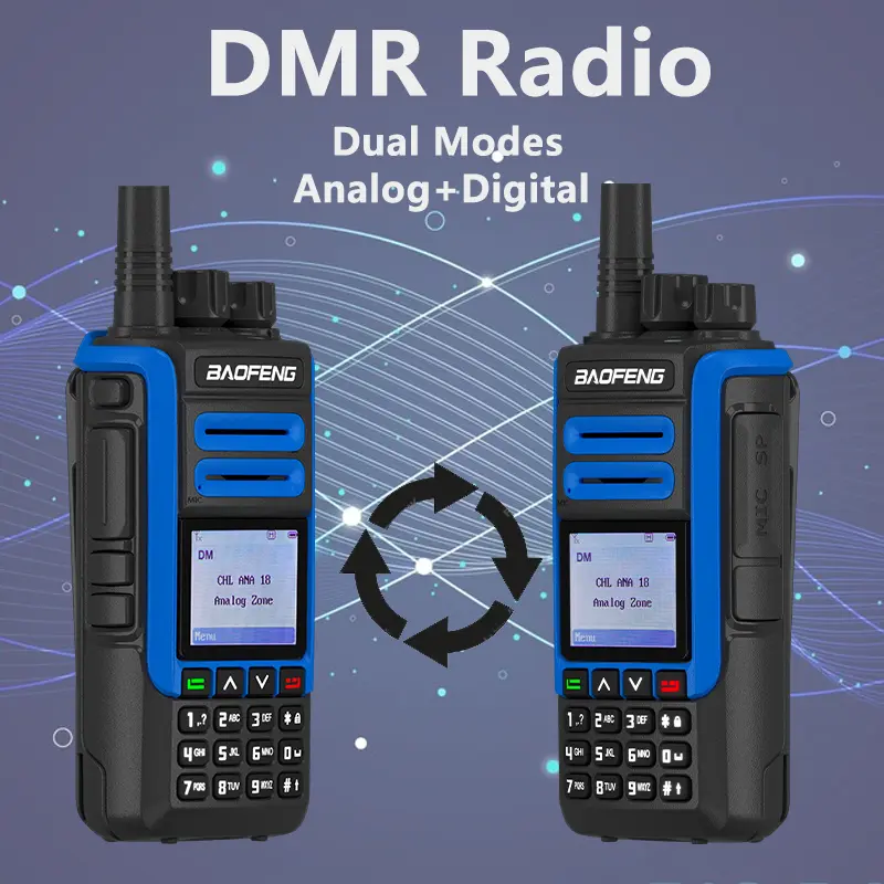 Baofeng DR-1802U Walkie Talkie DMR Radio AES256 Encryption 5W 2200mah 1024Channels UHF 400-470MHZ Long Range Communication Radio