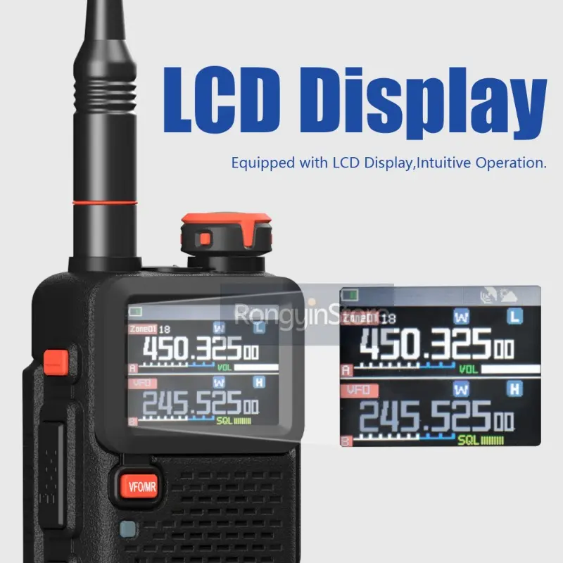 Baofeng UV-5RH PRO GPS 10W Walkie Talkie APRS 6800mAh Li-ion Battery Type-C NOAA High Capacity Long Standby LCD Display CB Radio