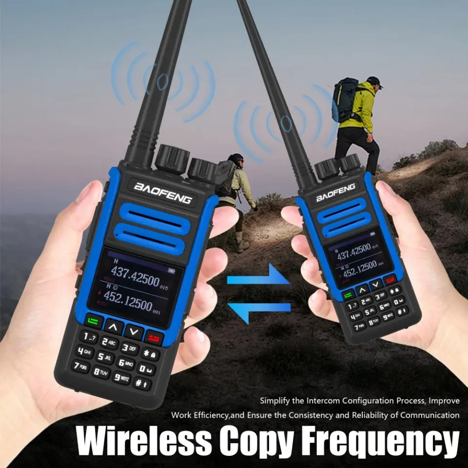BF-1802L Walkie Talkie Type-c NOAA 999CH 5W Wireless Copy Frequency FM High Capacity Long-Distance Dual Band Long Range CB Radio