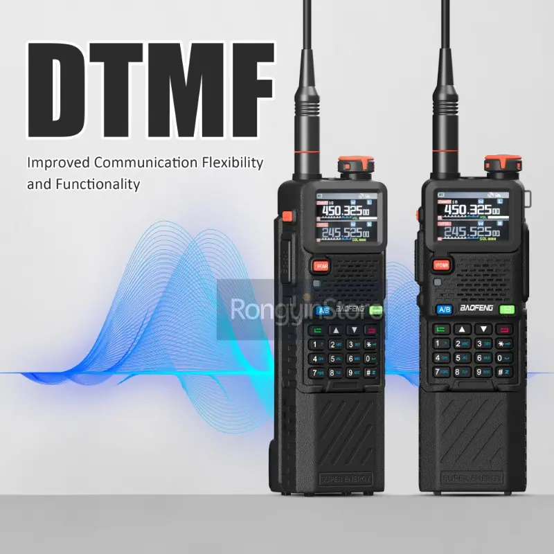 Baofeng UV-5RH PRO GPS 10W Walkie Talkie APRS 6800mAh Li-ion Battery Type-C NOAA High Capacity Long Standby LCD Display CB Radio