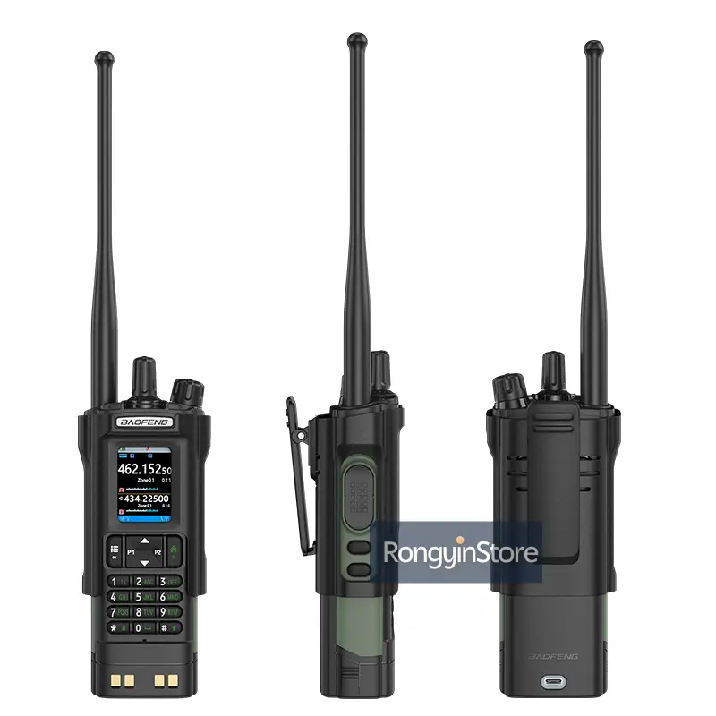 Baofeng UV-32 Walkie Talkie with Original Belt Clip Hoster GPS 10W Long Range Communication Radio Bluetooth APP Program 1pc/2pcs