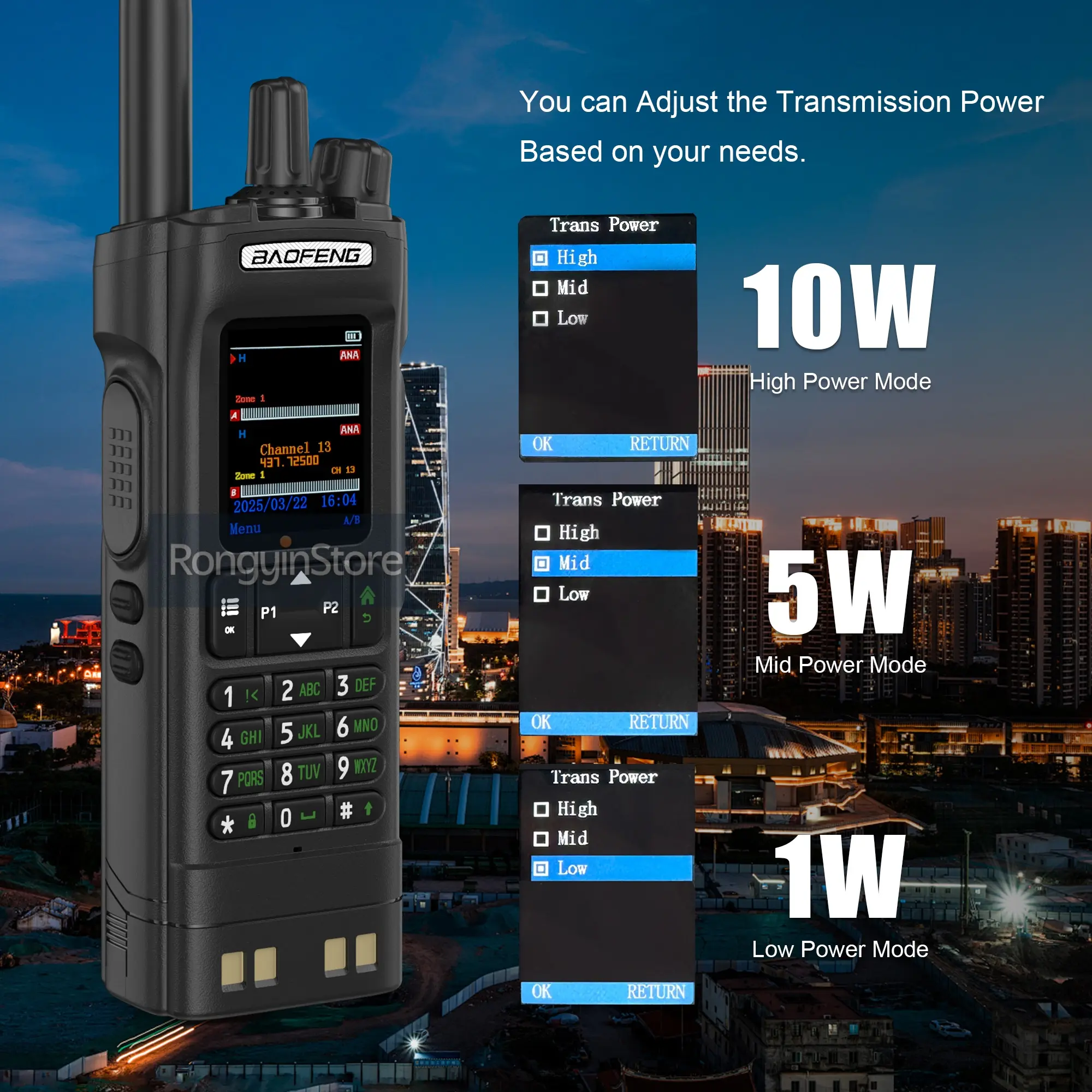10W Baofeng UV-32 Walkie Talkie Bluetooth Programming Multi-Band 999Chan Type-C Long-Range Communication Radio Updated of UV-25M