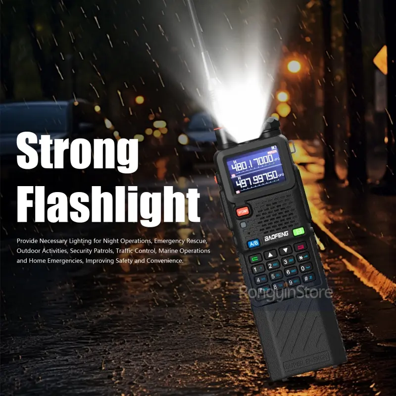 Baofeng UV-5RM 6800mAh Super Power 10W Long Range Walkie Talkie High Capacity AM FM Type-C NOAA Upgraded of UV-5RH Pro Ham Radio