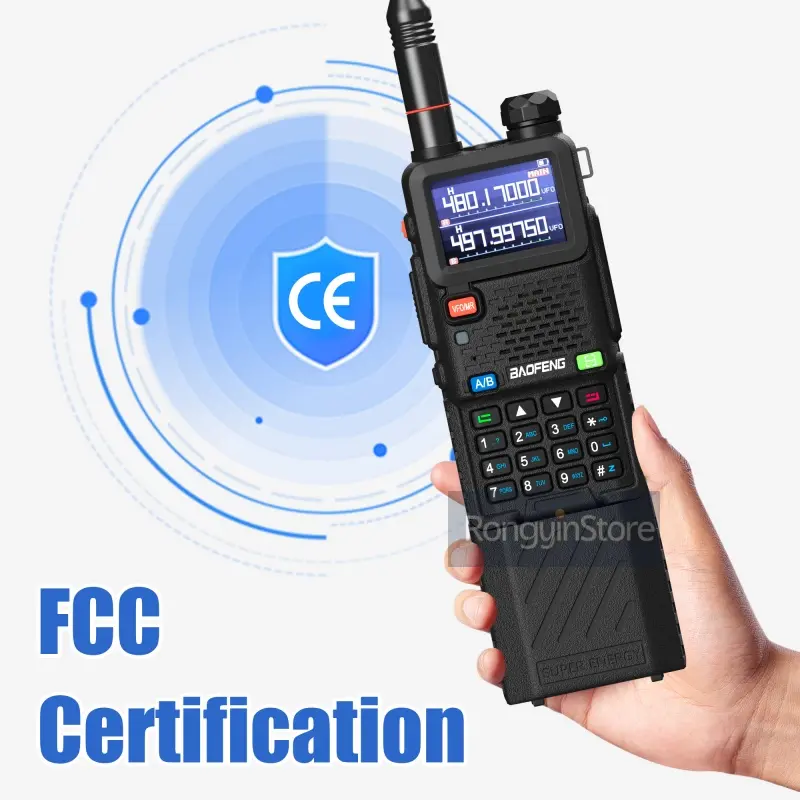 Baofeng UV-5RM 6800mAh Super Power 10W Long Range Walkie Talkie High Capacity AM FM Type-C NOAA Upgraded of UV-5RH Pro Ham Radio
