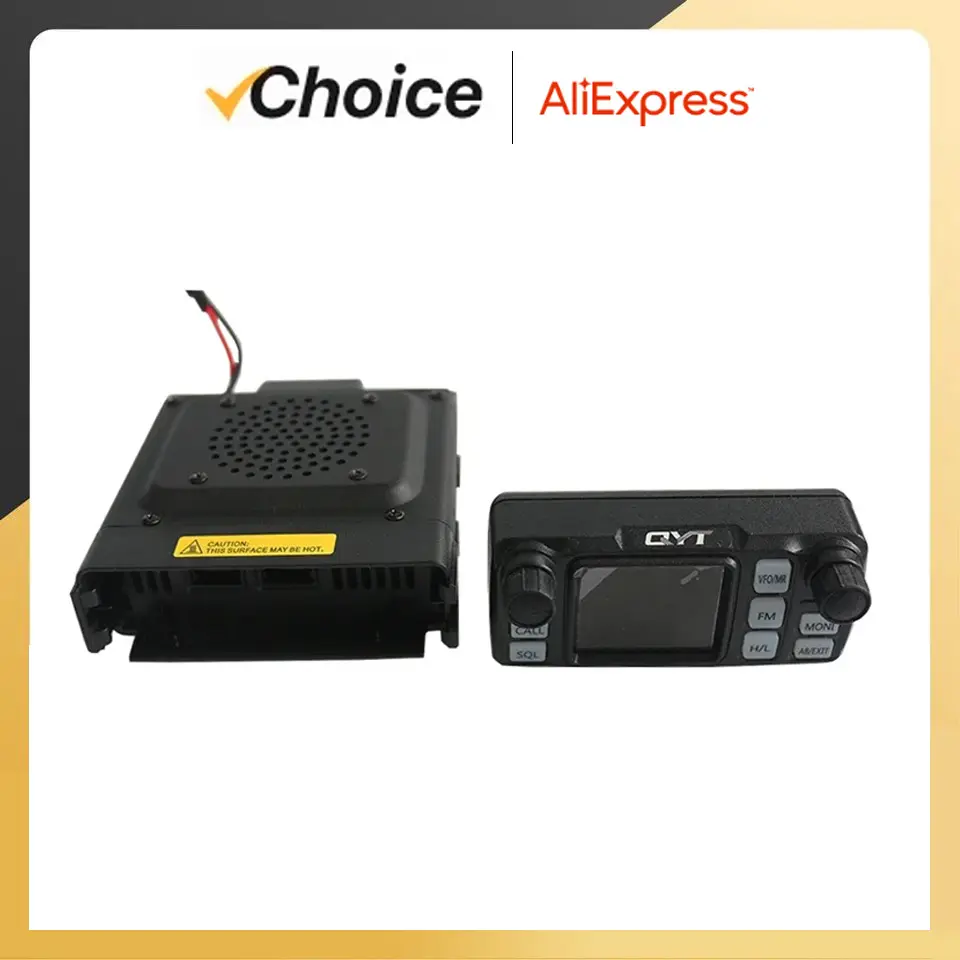 QYT KT-5000 Car Radio Separable Panel 25W Dual Band VOX Mini Color FM Mobile Car Walkie Talkies Long Range Communication Radio