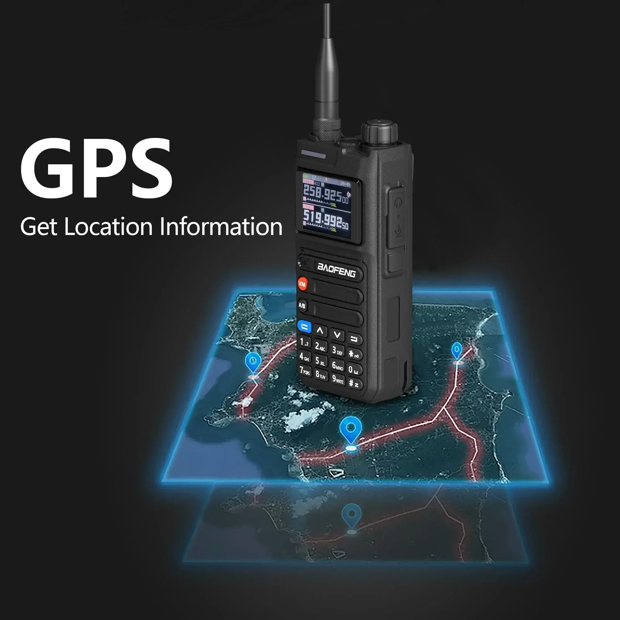BAOFENG UV-26 10W GPS Walkie Talkie Recording Bluetooth Multi Band APP Programming Wireless copy frequency FM Two Way Ham Radios