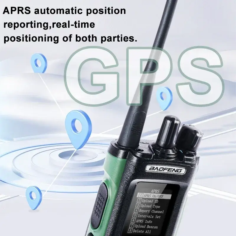 Baofeng DM-32 DMR Radio Digital+Analog GPS APRS Walkie Talkie True 10W Dual Time Slot Tier1 Tier2 Type-C Charging Two Way Radio