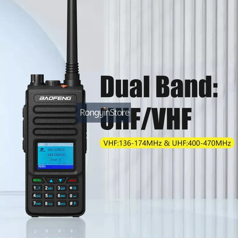 Baofeng DM-1702 DMR Radio AES256 Dual Band Walkie Talkie Digital Signaling Tier1/Tier2 Dual Time Slot High Low Power Switch VOX