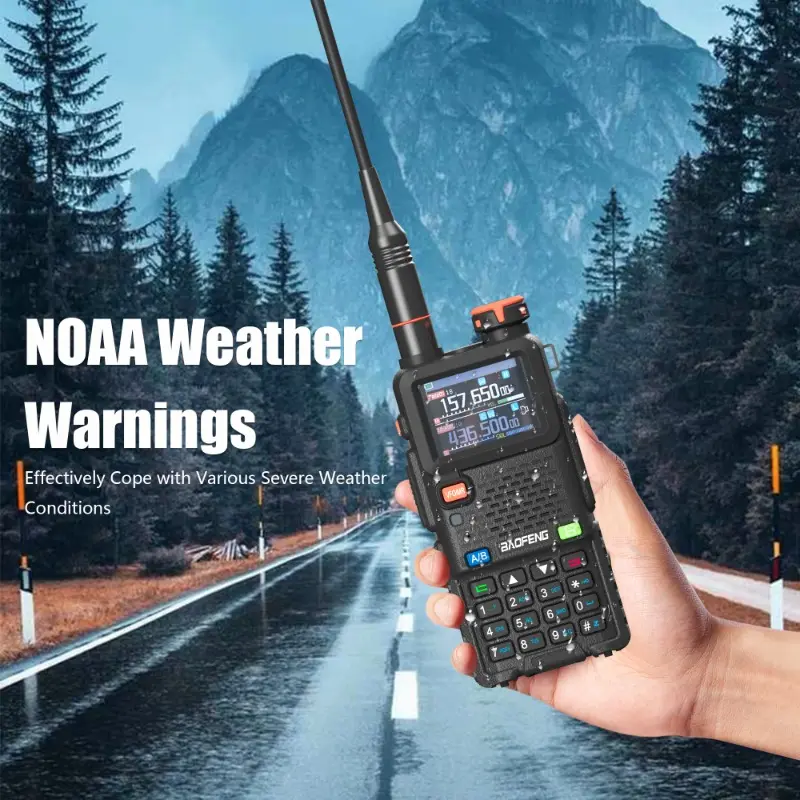 Baofeng UV-5RH pro GPS Dual-Band 10W Walkie Talkie Long Range Bluetooth Phone Programming Long-Lasting Battery Two Way Ham Radio
