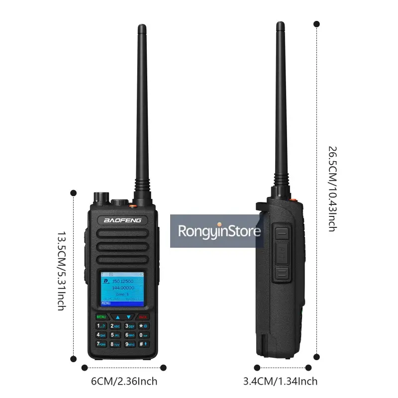 Baofeng DM-1702 DMR Radio AES256 Dual Band Walkie Talkie Digital Signaling Tier1/Tier2 Dual Time Slot High Low Power Switch VOX