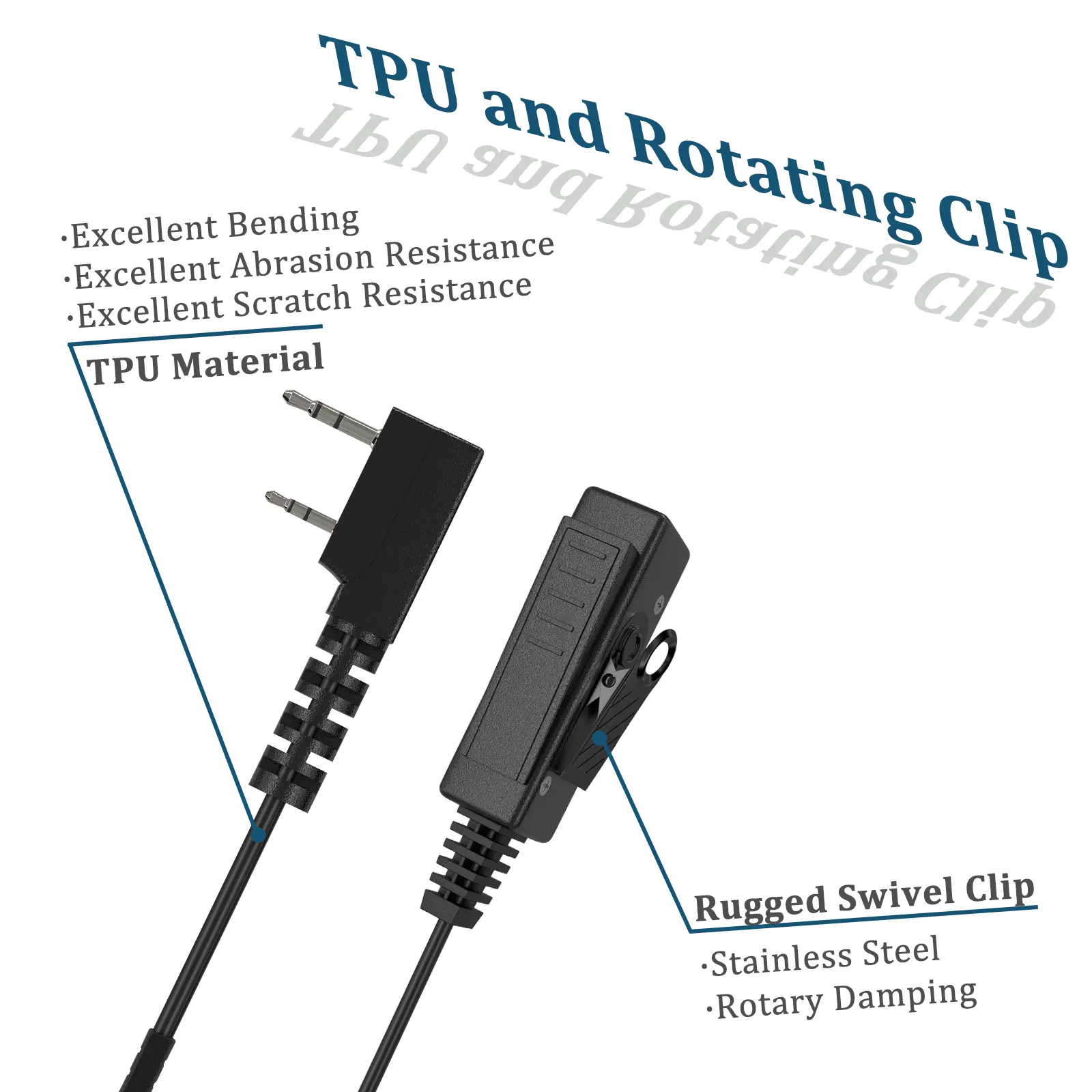 2-Pin K Type Covert Acoustic Air Tube Security Earpiece Headset Mic Walkie Talkies Headphone Earphone for Kenwood Baofeng Radios