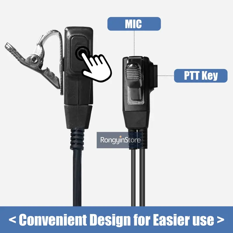 Walkie Talkie Acoustic Air Tube Security Earpiece Headset Mic Headphone Earphone for Kenwood Baofeng Radio Clear Covert Ear Hook