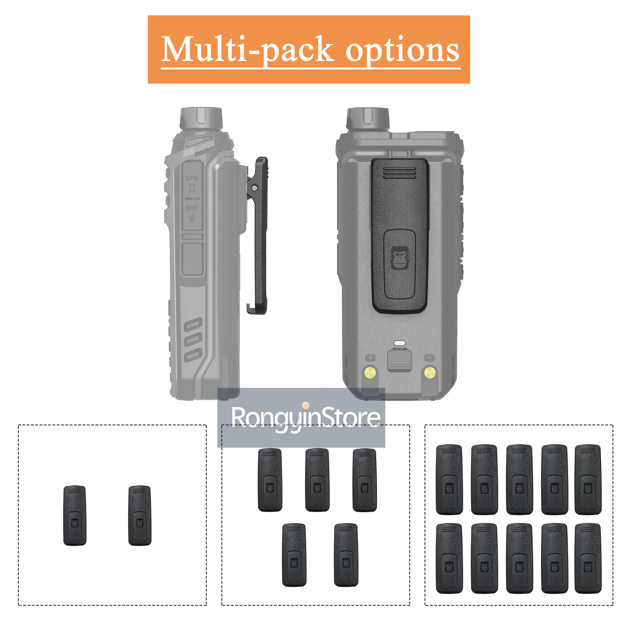 QUANSHENG TK11(8) Belt Holder Walkie Talkie Spare Part Back Belt Clip TK11 5 TK11(5) TK11 8 Radio Battery Clip Radio Accessories