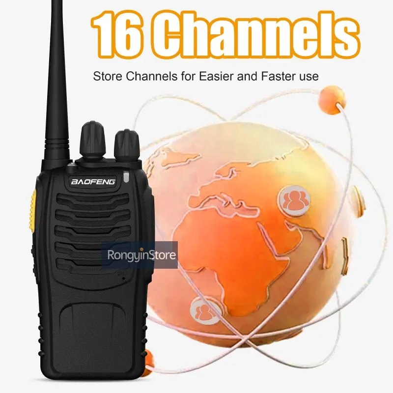 2/4PCS BF-888SD BAOFENG Walkie Talkies Long Range BF-888S Upgraded Built-in LED Flashlight Walkie Talkie NR-F88S Two Way Radios