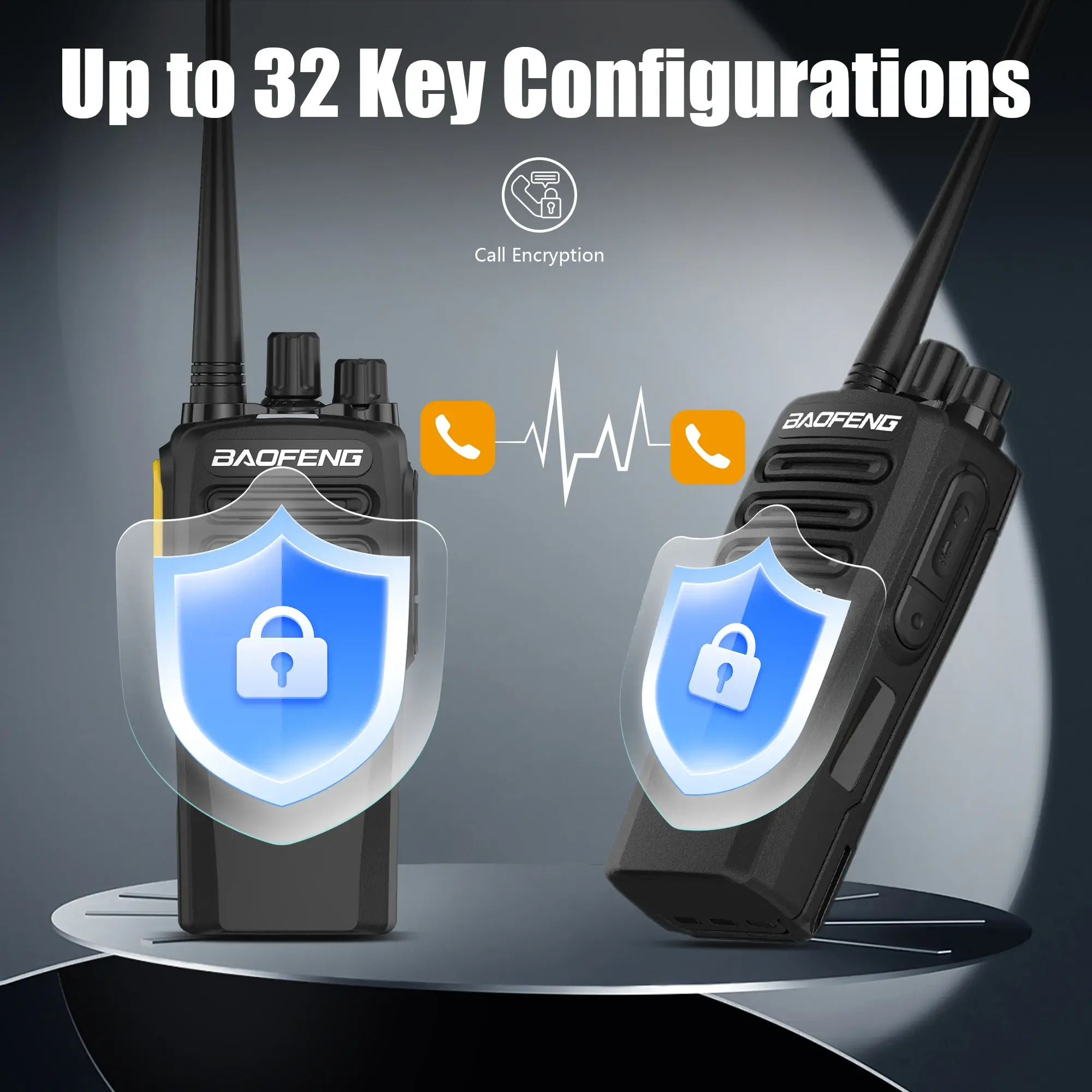 Baofeng BF 1909D Long-Range Durable Walkie Talkie Intelligent Noise Reduction UHF Two Way Radios Encryption BF-1909 Transceiver