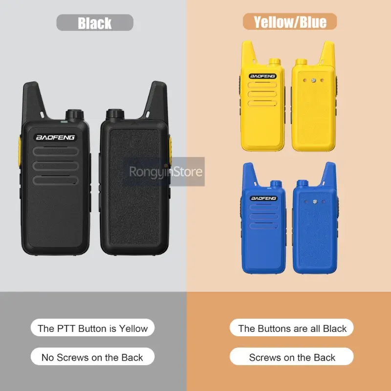 Baofeng Mini Walkie Talkie BF-T20D 5W Type-C Two Way Radio Upgrade Of BF-T20 Noice Reduction KD-C1 For Camping Hiking Kid’s Toy