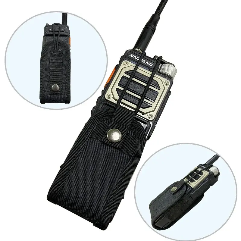 DM-32 Walkie Talkie Carry Case UV-32 Tactical Holster Molle Radios Pouch Holder Pocket Portable Outdoor Hunting Sports Waist Bag