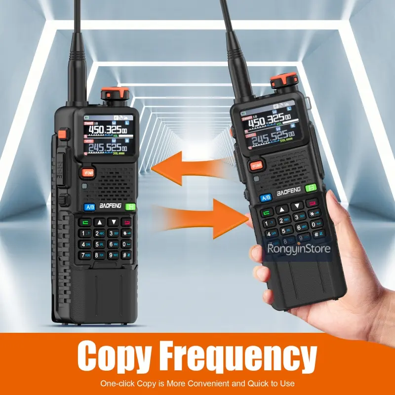 Baofeng UV-5RH PRO GPS Walkie Talkie Bluetooth Multi Band Wireless Copy Frequency Type-C Charger Upgrade UV-5R UV5RH Ham Radios