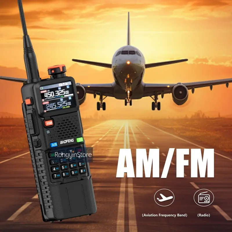 Baofeng UV-5RH PRO GPS Walkie Talkie Bluetooth Multi Band Wireless Copy Frequency Type-C Charger Upgrade UV-5R UV5RH Ham Radios
