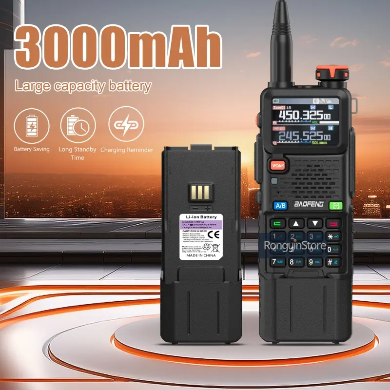 Baofeng UV-5RH PRO GPS Walkie Talkie Bluetooth Multi Band Wireless Copy Frequency Type-C Charger Upgrade UV-5R UV5RH Ham Radios