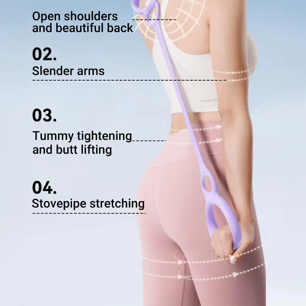 Stretch Strap Yoga Tensioner Yoga Tool Open Back Practice Shoulder Yoga Stretching Belt Elastic Stretch Band Workout