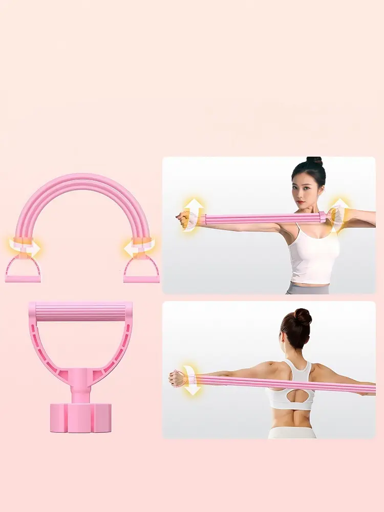 Rotating Back Stretcher 11pcs Resistance Bands Set For Women Posture Corrector Home Yoga Strength Training
