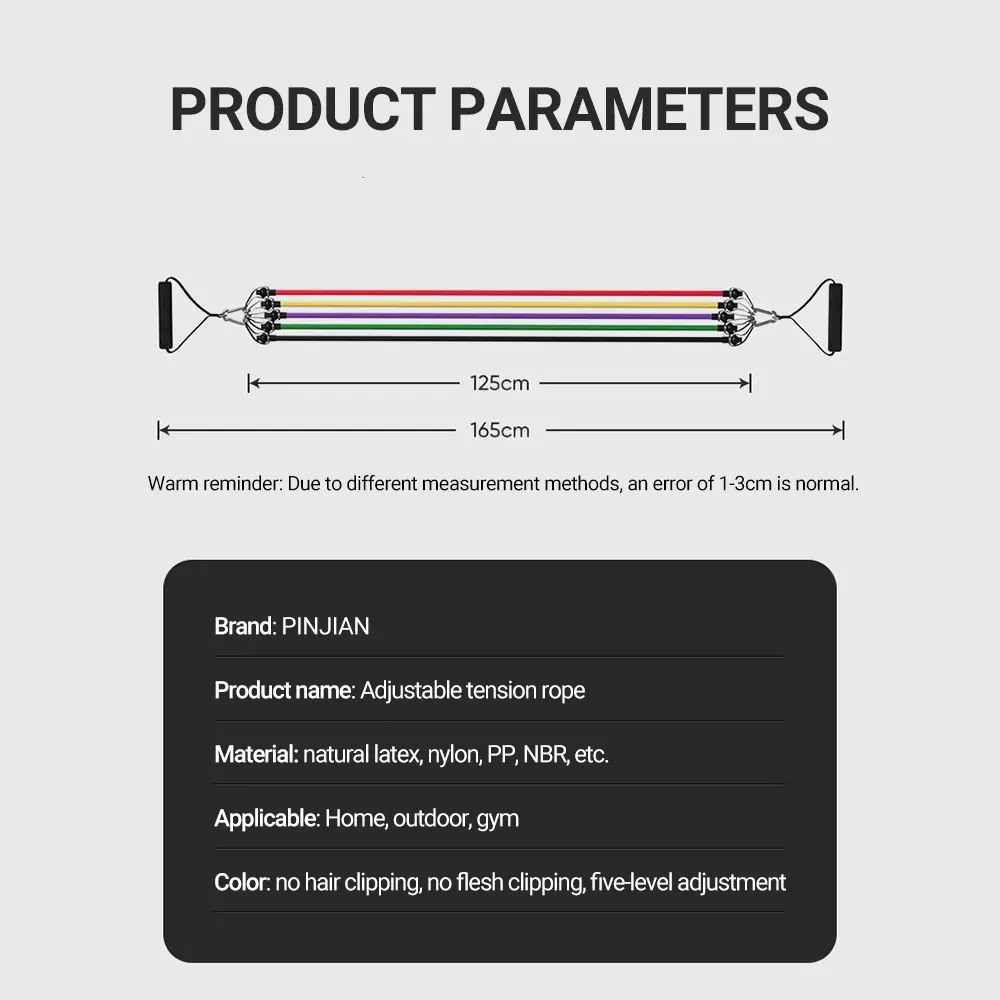 Pull Rope Set Resistance Bands Portable Fitness Equipment Chest Expander Ankle Strap Elastic Exercise Band