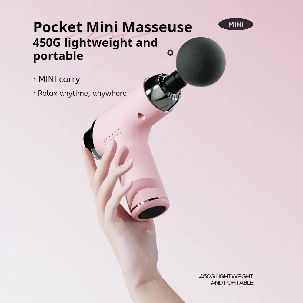 Mini Massage Gun Professional Deep Tissue Muscle Relief Electric Portable for Men Women Home Gym Sports Recovery Rechargeable