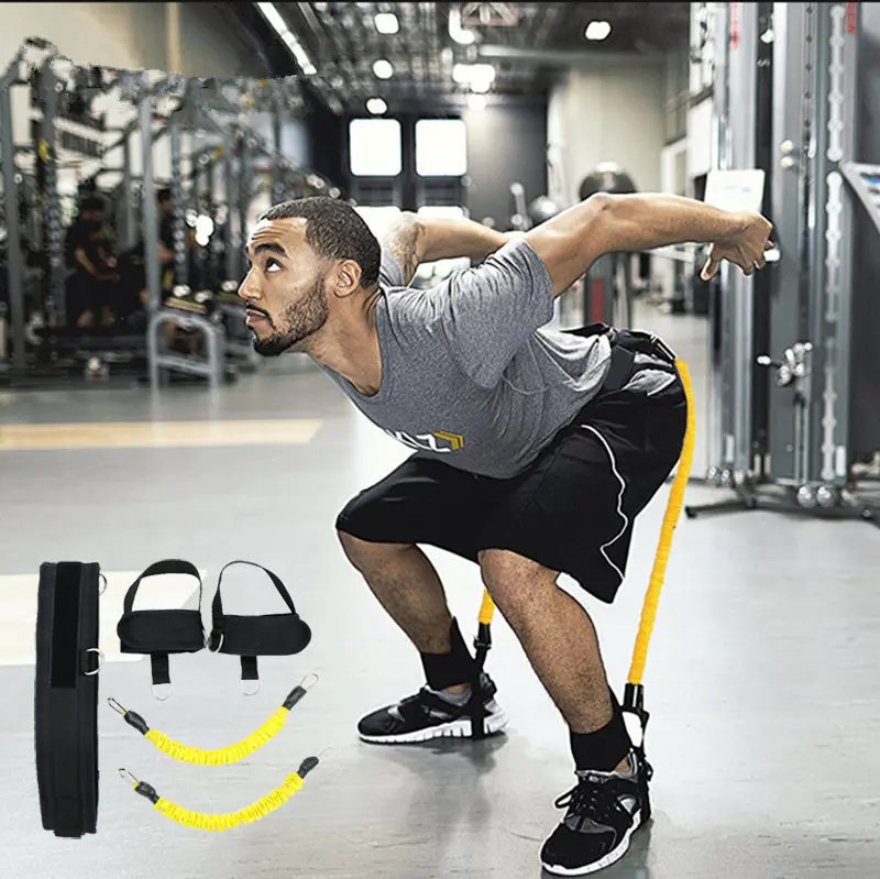 Leg Resistance Bands for Taekwondo Basketball Training Adjustable Elastic Ankle Straps Jump Rope Strength Fitness Home Gym