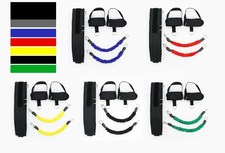Leg Resistance Bands for Taekwondo Basketball Training Adjustable Elastic Ankle Straps Jump Rope Strength Fitness Home Gym