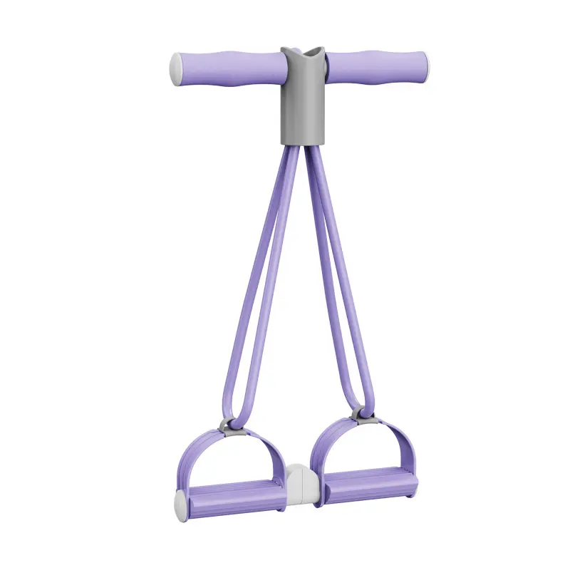 Detachable Abdominal Trainer Foot Pedal Resistance Bands Sit-Up Assist Equipment For Core Workout Home Fitness
