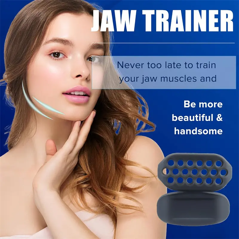 Silicone Jaw Exerciser Facial Toner & Jawline Fitness Ball Neck Toning Equipment Facial Beauty Tool Double Chin Exerciser
