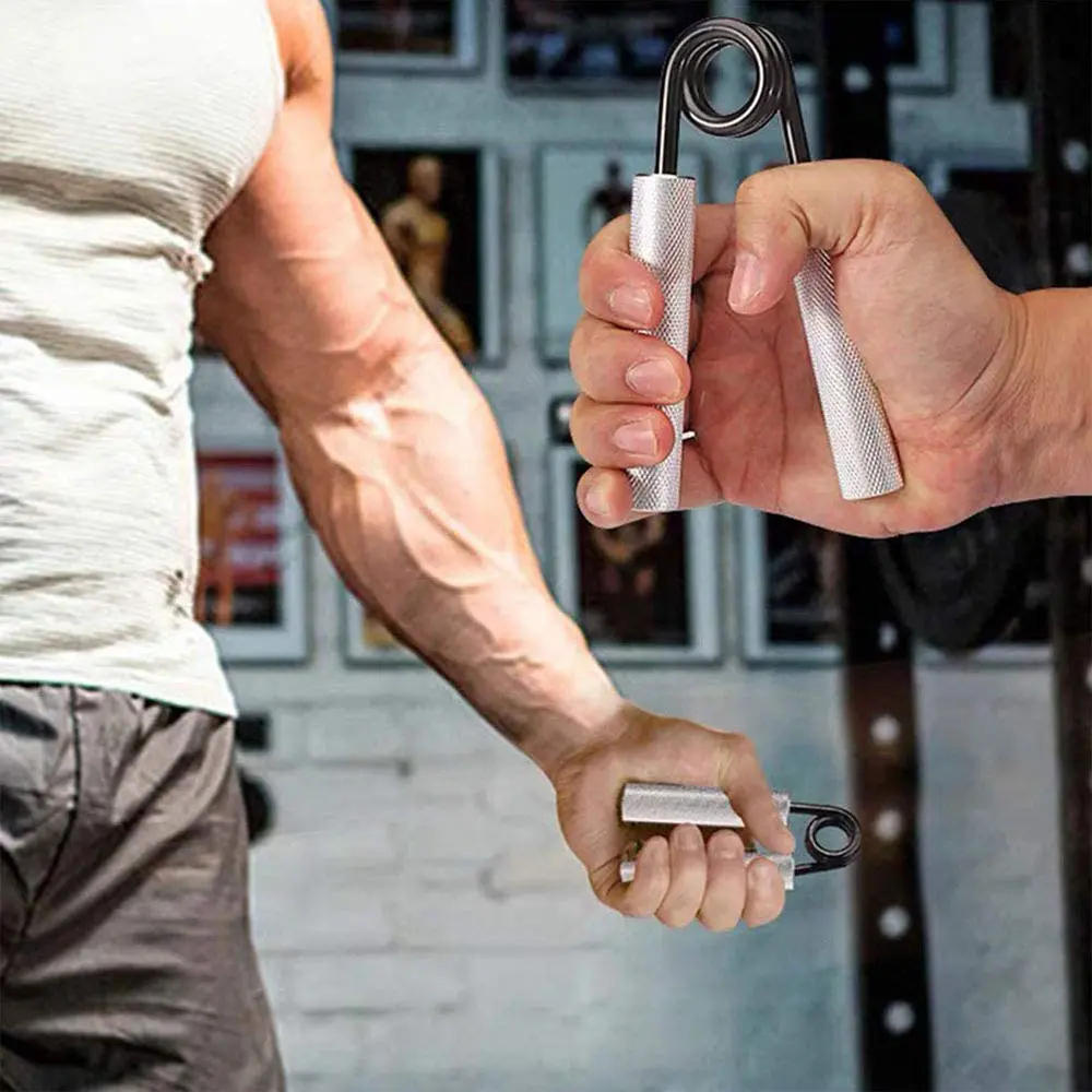 Aluminum Alloy Hand Gripper with Sponge Sleeve Spring Steel Fitness Equipment for Men Home Gym Arm Finger Strength Training