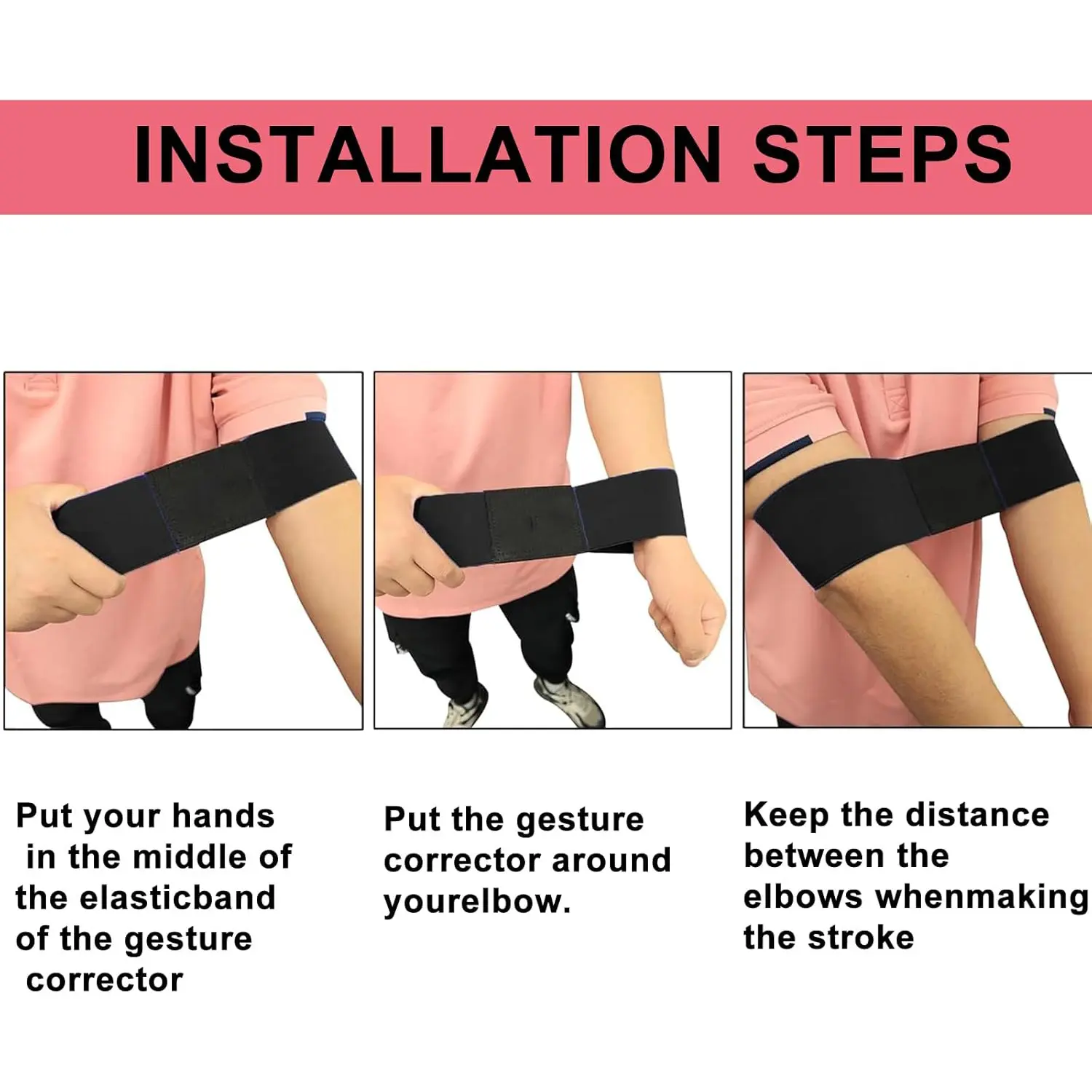 Golf Swing Trainer Posture Corrector Band for Beginners Arm Hand Motion Exercise Tension Elastic Fitness Equipmen