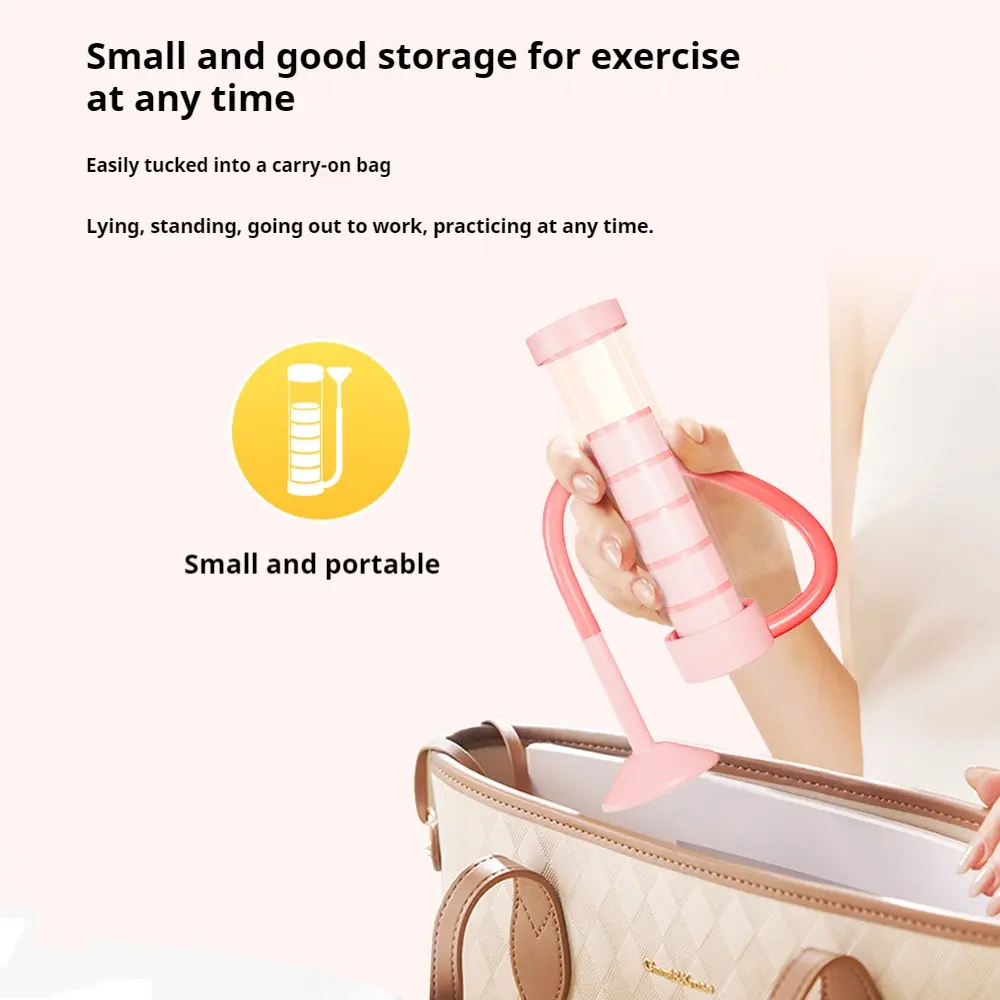Diaphragm Breathing Dumbbell Trainer for Core Strength Facial Toning Lung Capacity Expander with Resistance Levels