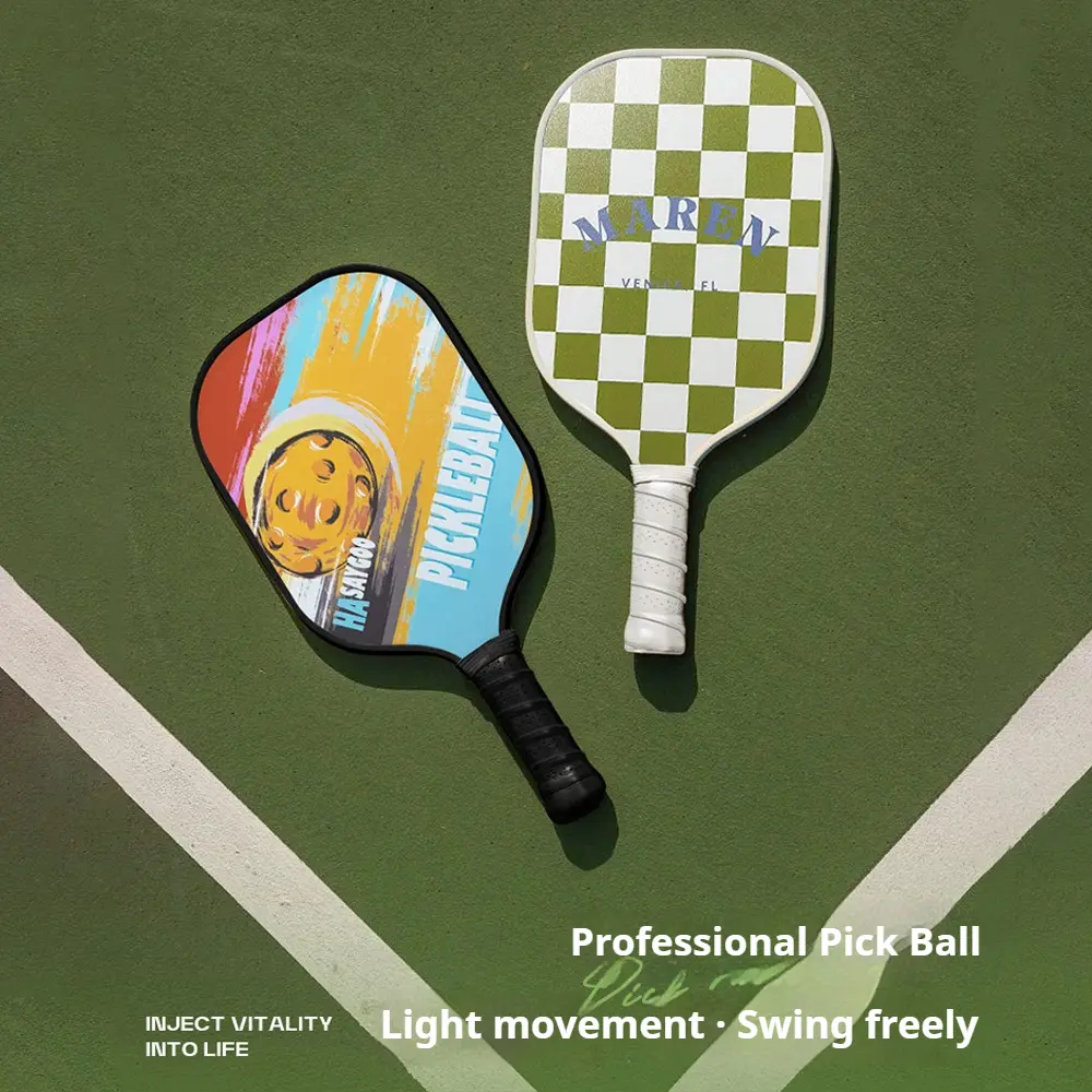 Carbon Fiber Pickleball Paddle Set Durable Rackets for Kids Adults Training Outdoor Indoor Sports with Comfort Grip