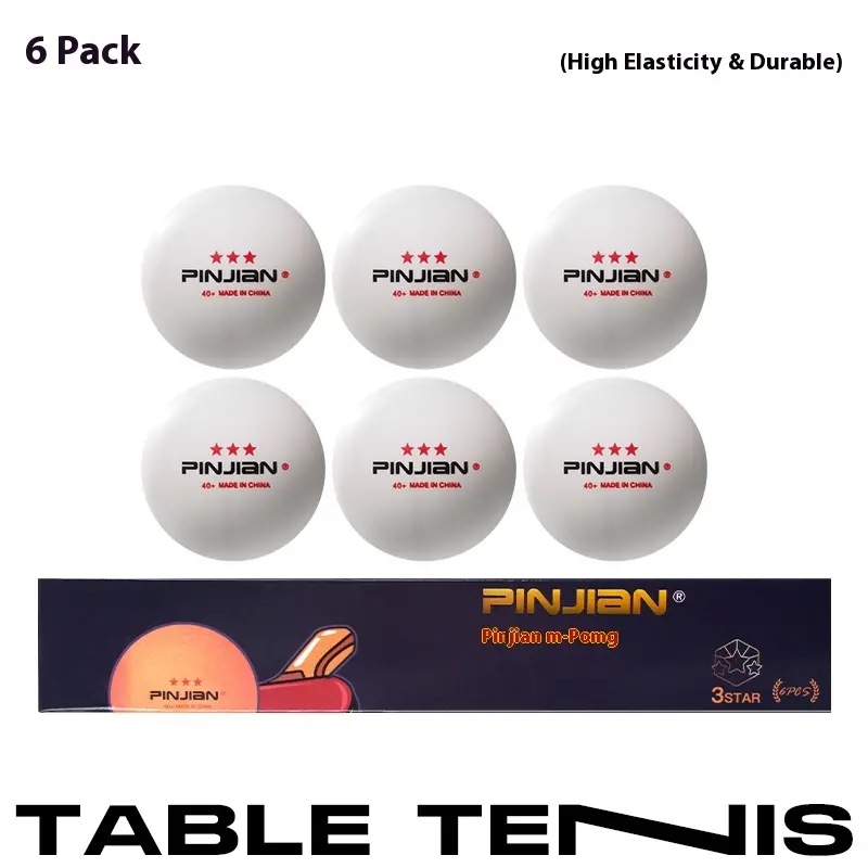 6-Pack 10-Pack 60-Pack Professional Table Tennis Balls for Training And Competition Indoor & Outdoor Sports Equipment