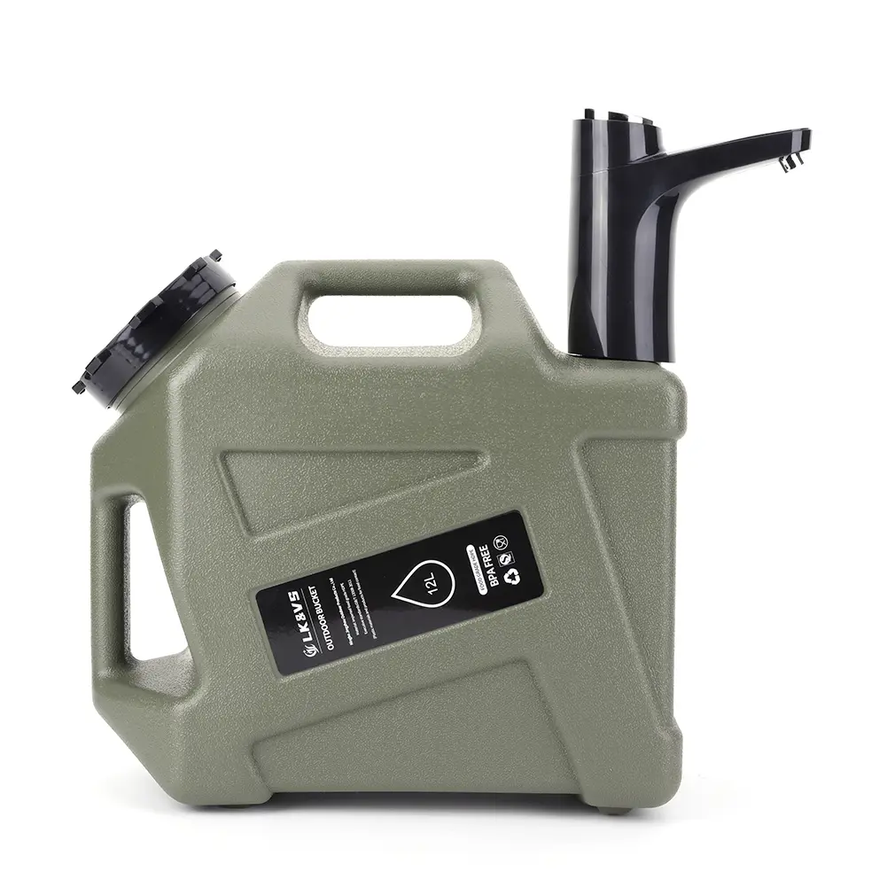11L Large Water Tank Outdoor Water Bin Faucet & USB Rechargeable Electric Water Pump for Camping Fishing (only Water Tank Pump)