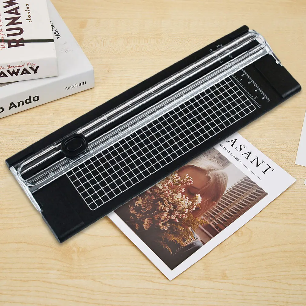 Photo Trimmers with Pull-out Ruler A4 Precision Paper Photo Cutters Guillotine Photo Labels Paper Cutting Tool Office Supplies