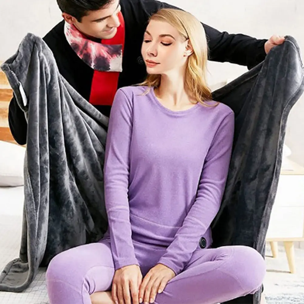 USB Electric Heated Blanket 3 Heating Levels Fleece Heated Blanket Portable Coral Velvet Blanket for Household and Office