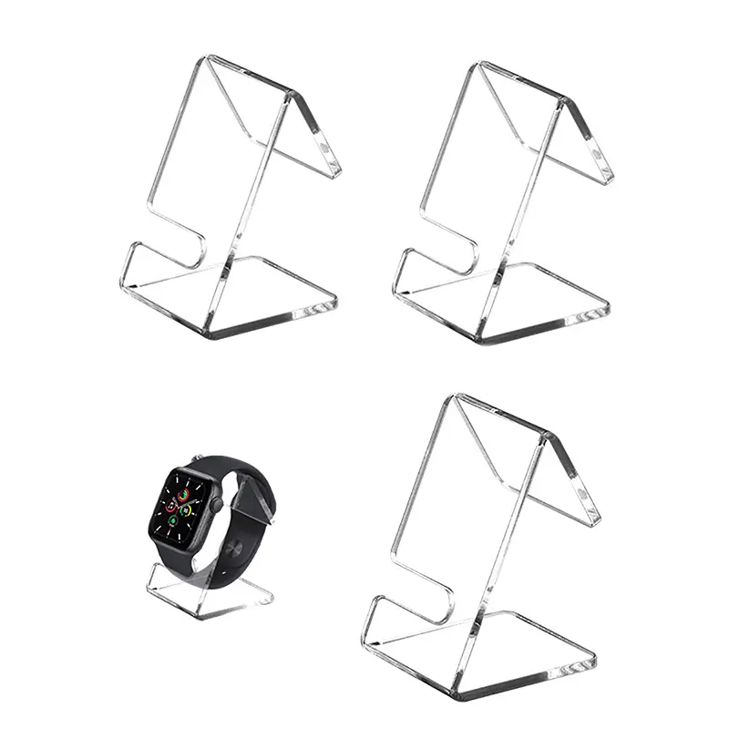Acrylic Watch Display Stands Clear Watch Holder Organizer Jewelry Watch Rack Single Watch Display Holder Showcase