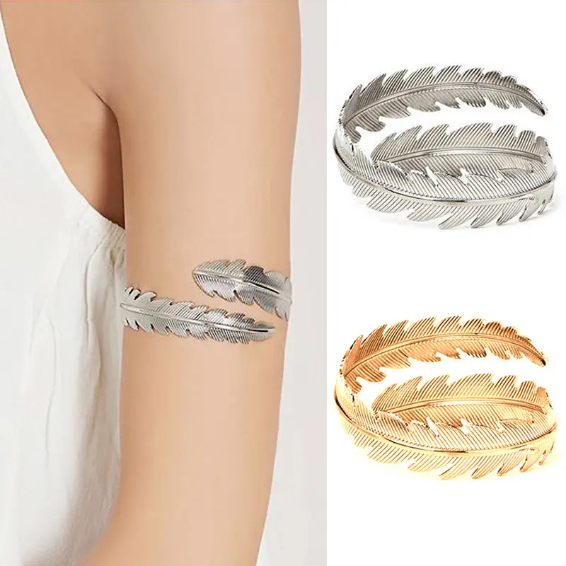 Adjustable Fashion Arm Bracelet Open Bangle Upper Armlet For Women And Girls Simple Mental Health Awareness Arm Band